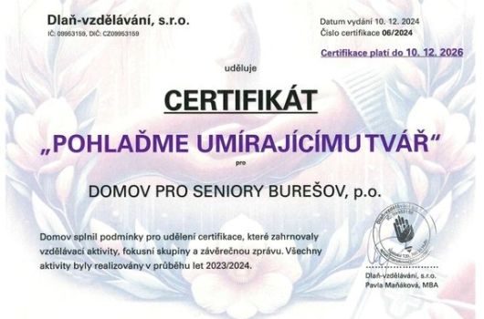 Certifikace PALIATIVNÍ PÉČE